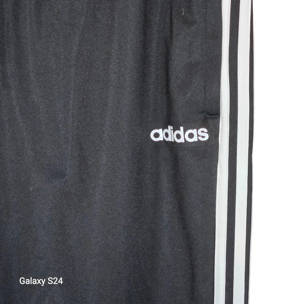 Adidas‎ Men's Regular Tapered Normal Length Track Pants Black White Size 2XL